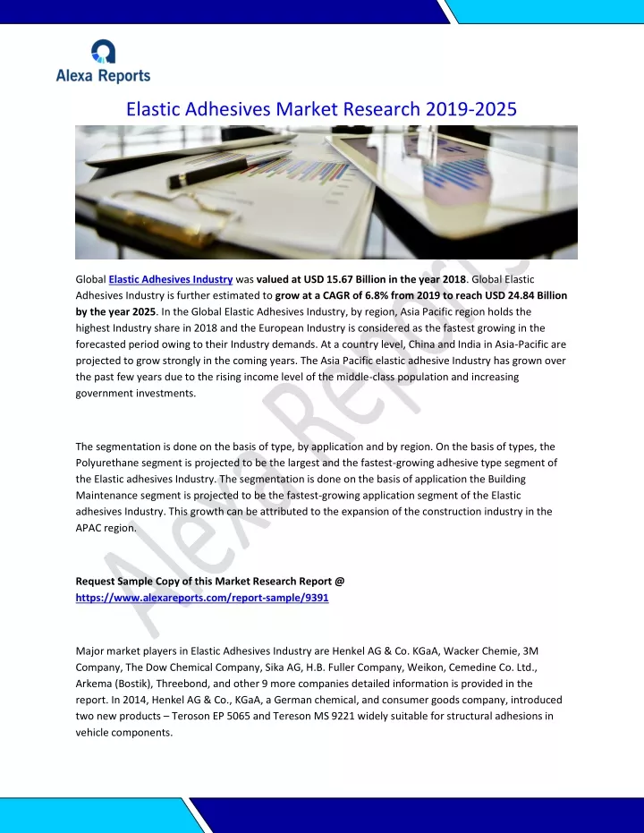 elastic adhesives market research 2019 2025