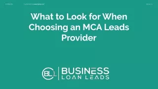 What to Look for When Buying MCA Leads