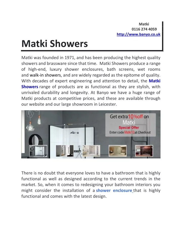 matki http www banyo co uk matki showers