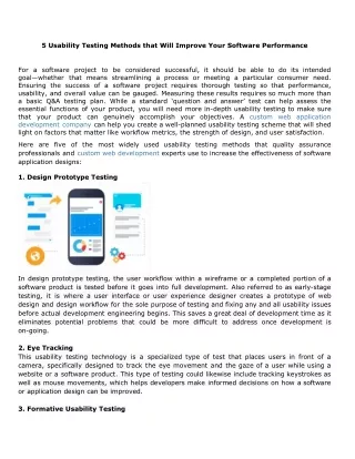 5 usability testing methods that will improve