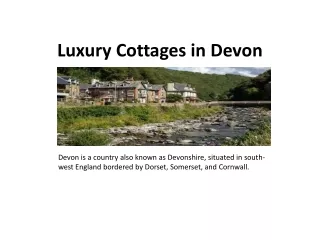 Luxury Cottages in Devon