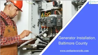 Generator Installation, Baltimore County - www.stellaelectricllc.com