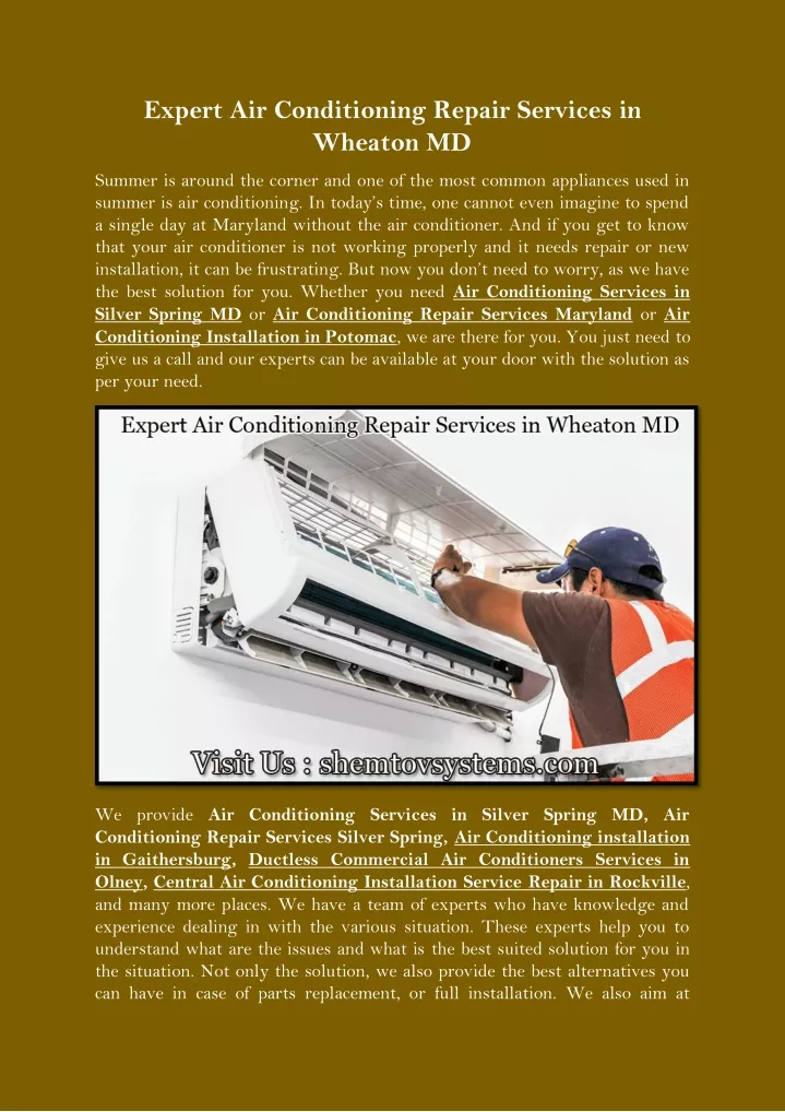 expert air conditioning repair services