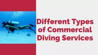 different types of commercial diving services