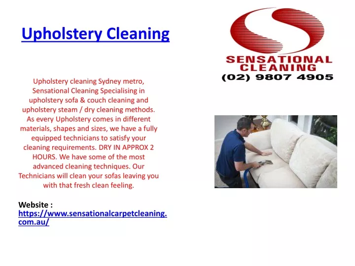 upholstery cleaning sydney metro sensational
