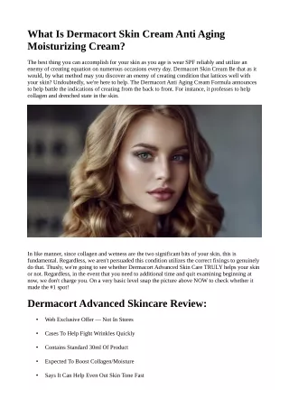 Dermacort Skin Cream Review
