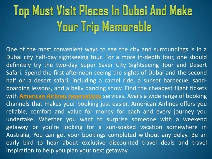 top must visit places in dubai and make your trip