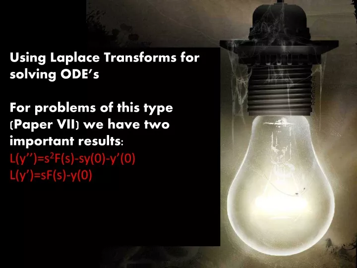 using laplace transforms for solving