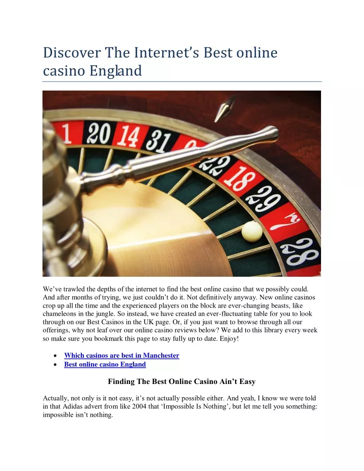 discover the internet s best online casino england