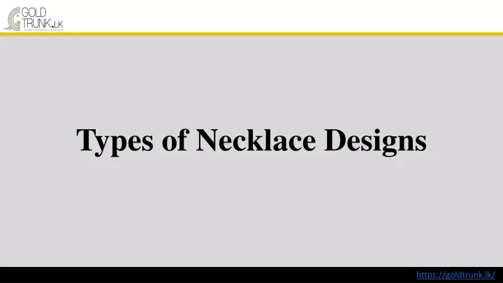types of necklace designs