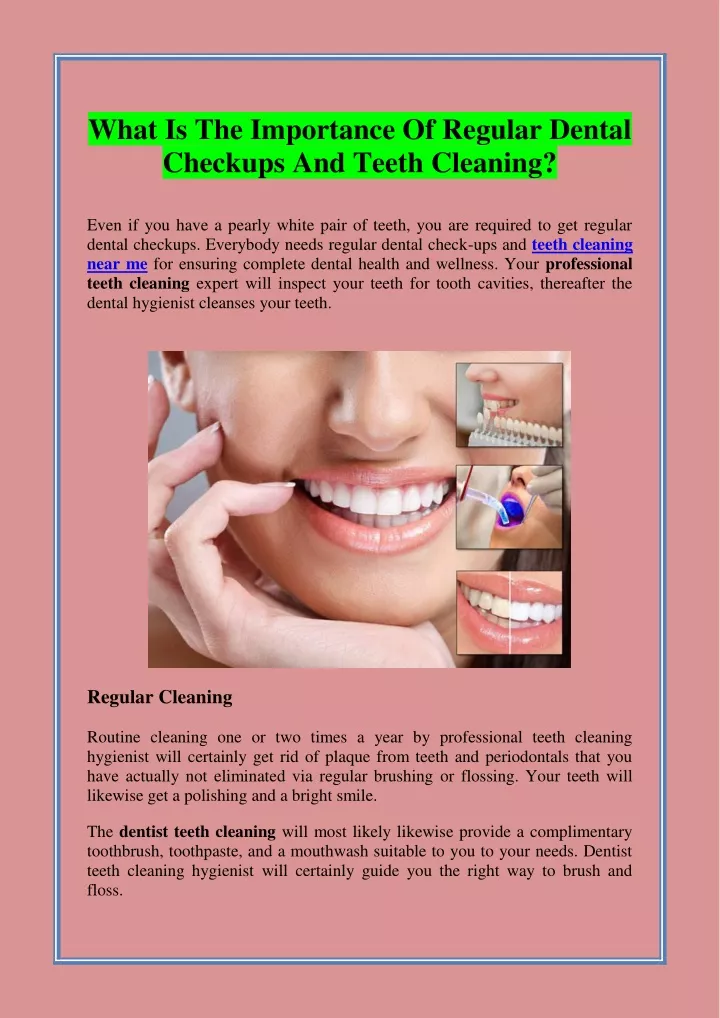 what is the importance of regular dental checkups