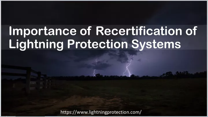 importance of recertification of lightning