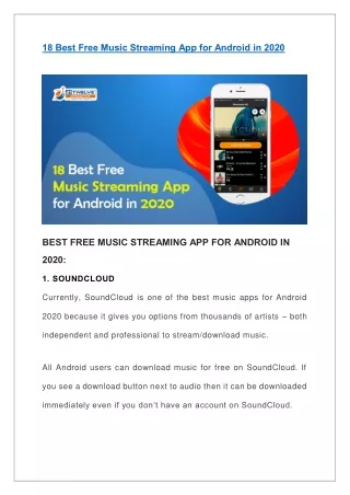 18 best free music streaming app for android