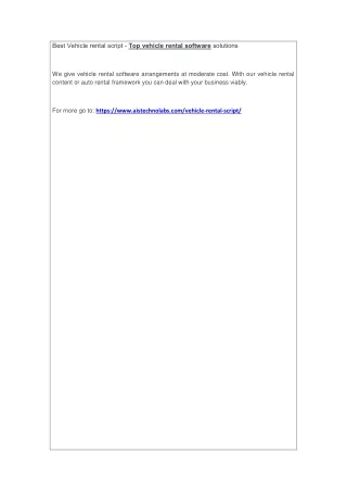 best vehicle rental script top vehicle rental