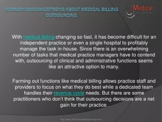 common misconceptions about medical billing outsourcing