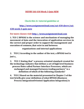 devry sai 430 week 3 quiz new
