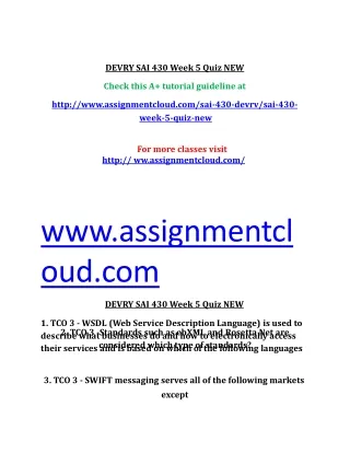 devry sai 430 week 5 quiz new check this