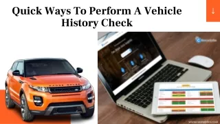 quick ways to perform a vehicle history check