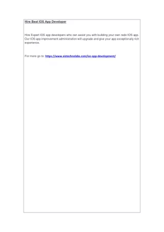 hire best ios app developer