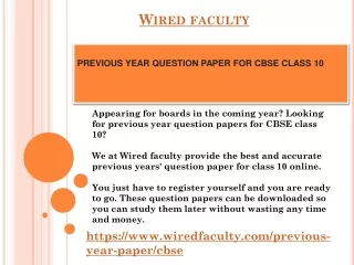 PREVIOUS YEAR QUESTION PAPER FOR CBSE CLASS 10