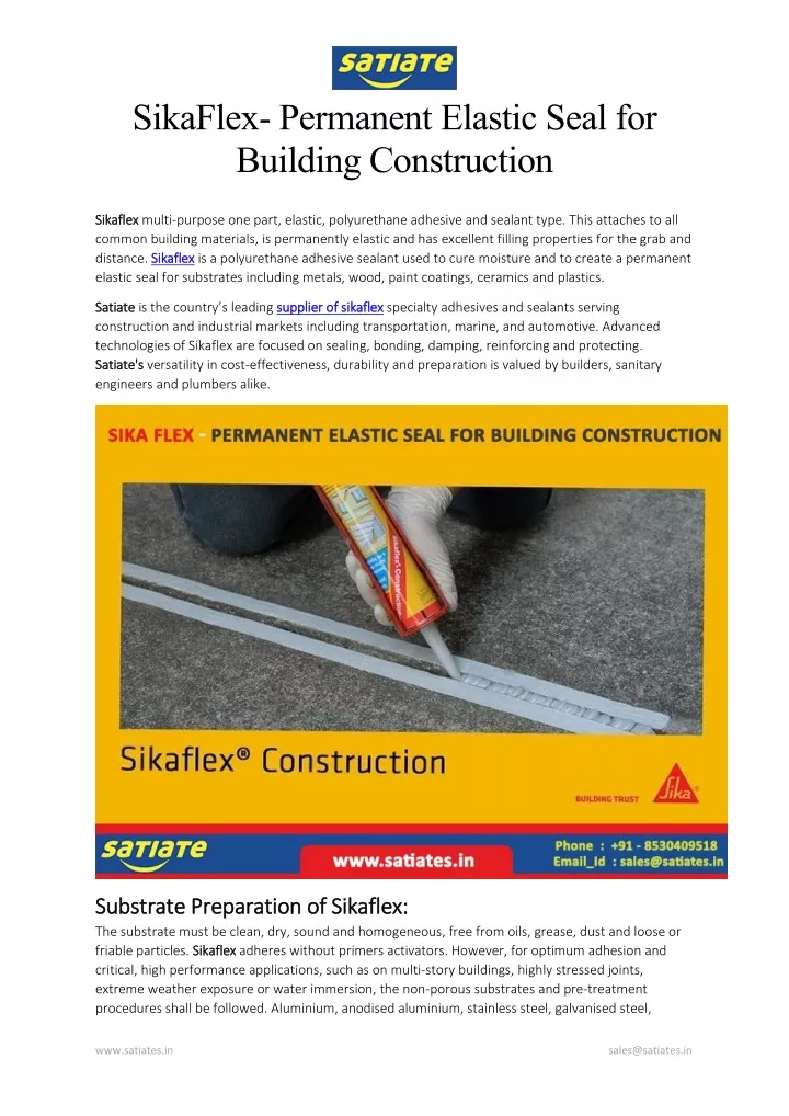sikaflex permanent elastic seal for building
