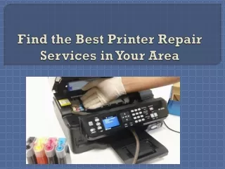 Find the Best Printer Repair Services in Your Area