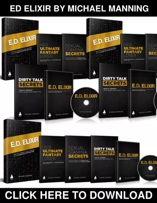 ED Elixir Ingredients PDF, eBook by Michael Manning