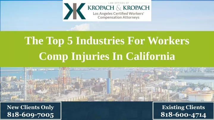 the top 5 industries for workers comp injuries