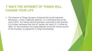 7 WAYS THE INTERNET OF THINGS WILL CHANGE YOUR LIFE