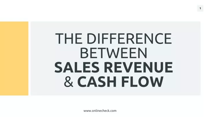 the difference between sales revenue cash flow