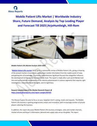 mobile patient lifts market worldwide industry