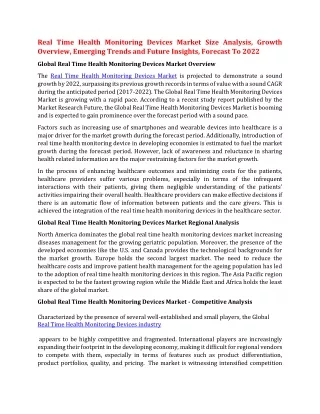 real time health monitoring devices market size