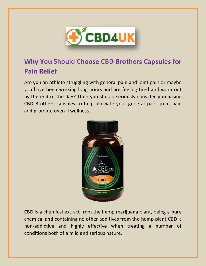 why you should choose cbd brothers capsules