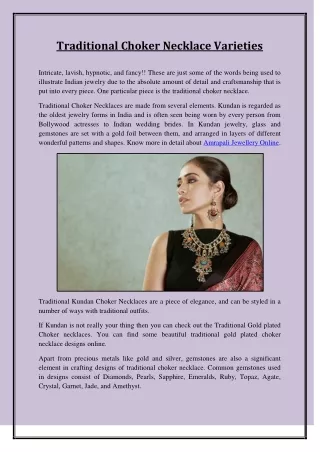 traditional choker necklace varieties