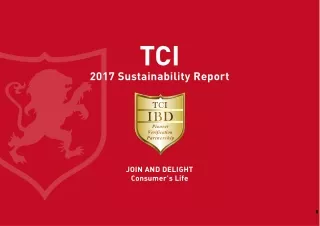 TCI Co, Ltd, - 2017 Sustainability Report