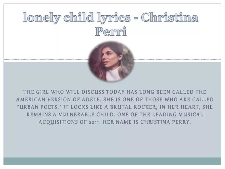 lonely child lyrics christina perri