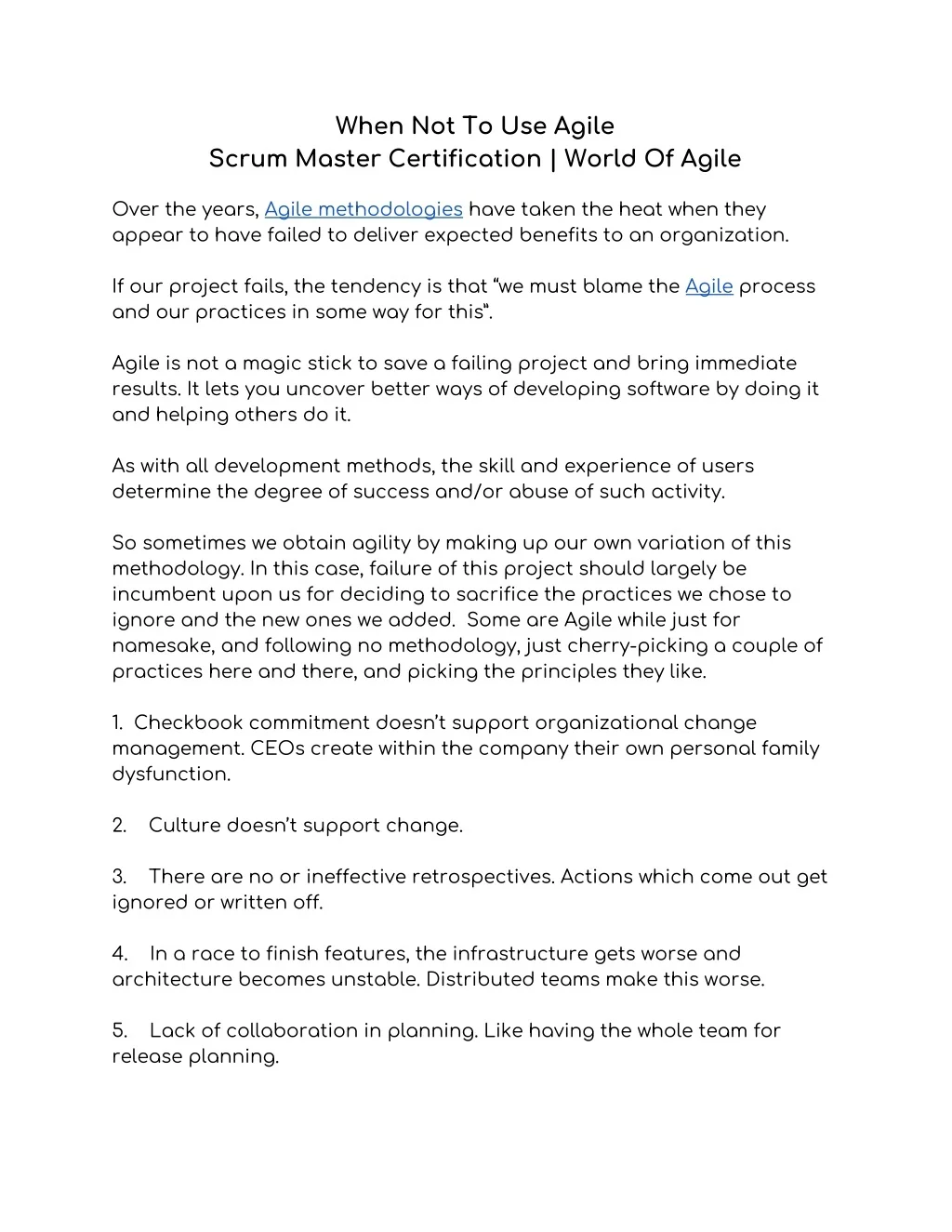 PPT - When Not To Use Agile - Scrum Master Certification | World Of ...
