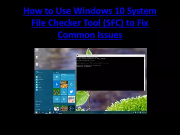 how to use windows 10 system file checker tool