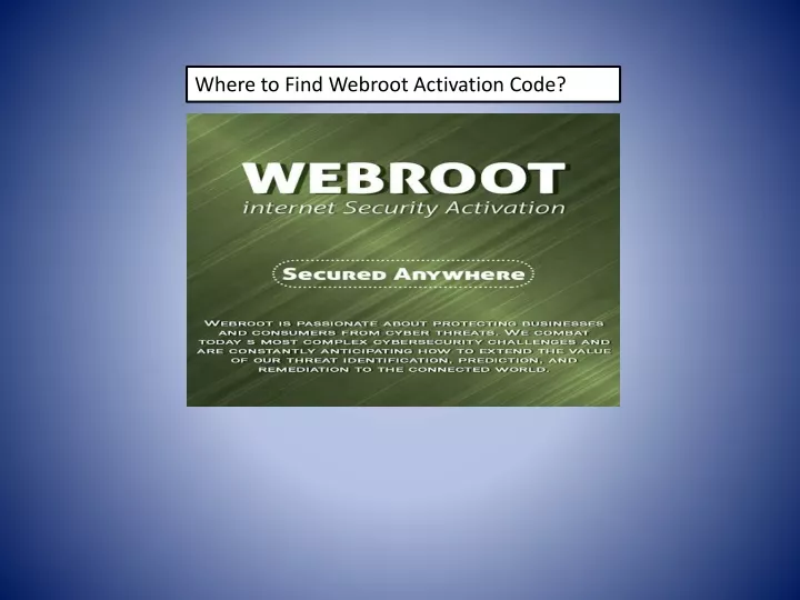 where to find webroot activation code