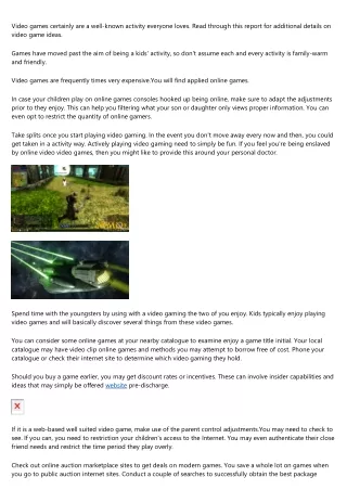 video games certainly are a well known activity