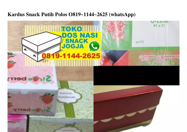 kardus snack putih polos o819 1144 2625 whatsapp