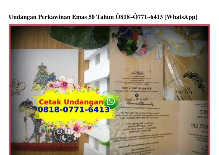 undangan perkawinan emas 50 tahun 818 771 6413