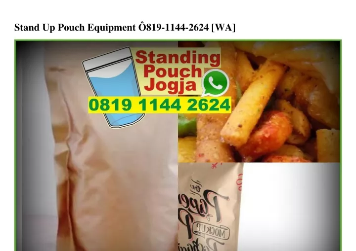 stand up pouch equipment 819 1144 2624 wa