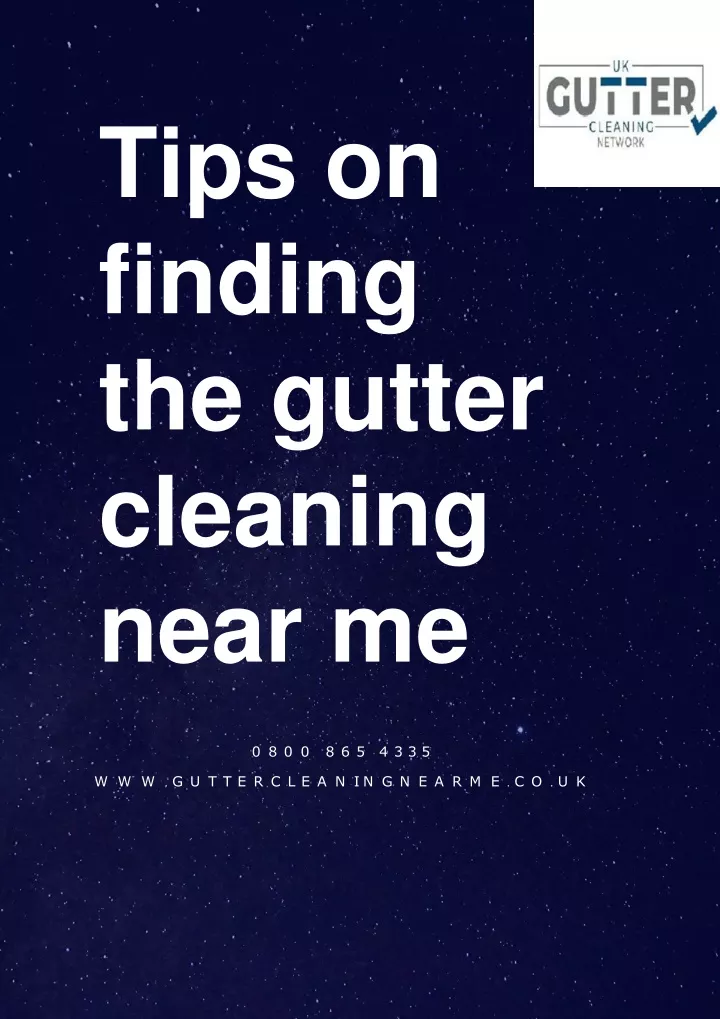 tips on finding the gutter cleaning near me