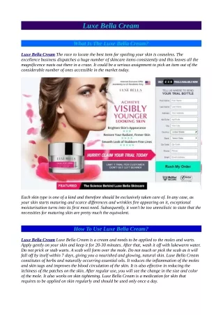 Luxe Bella Cream May Not Exist!