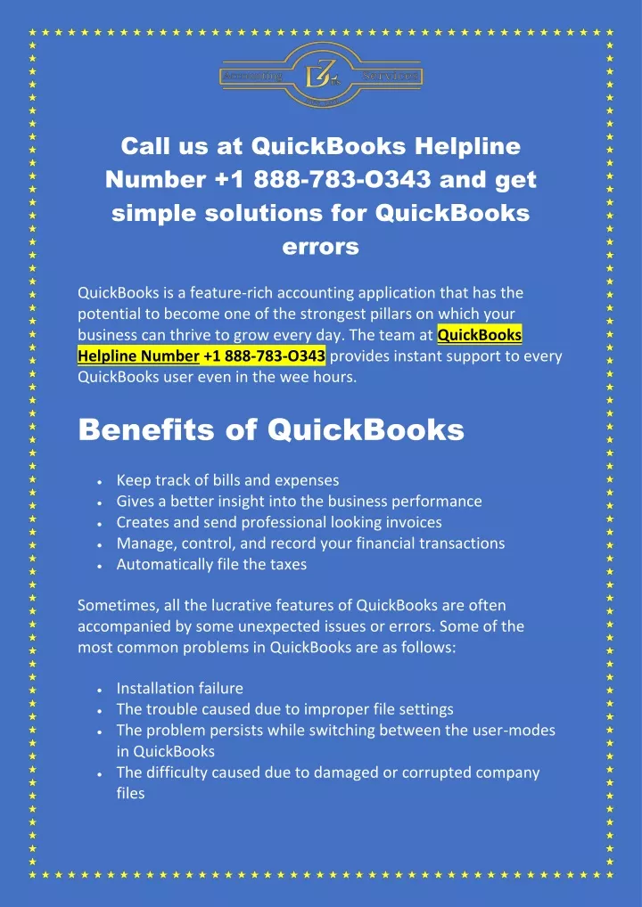 call us at quickbooks helpline number