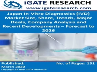 Japan In-Vitro Diagnostics (IVD) Market Size, Share, Trends, Major Deals, Company Analysis and Recent Developments – For