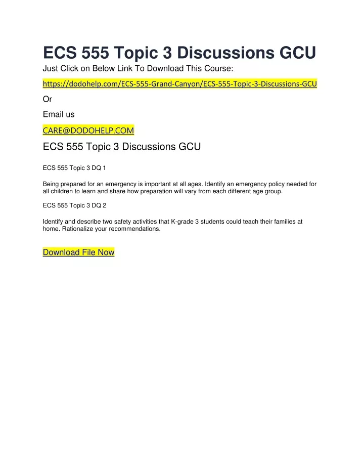 ecs 555 topic 3 discussions gcu just click