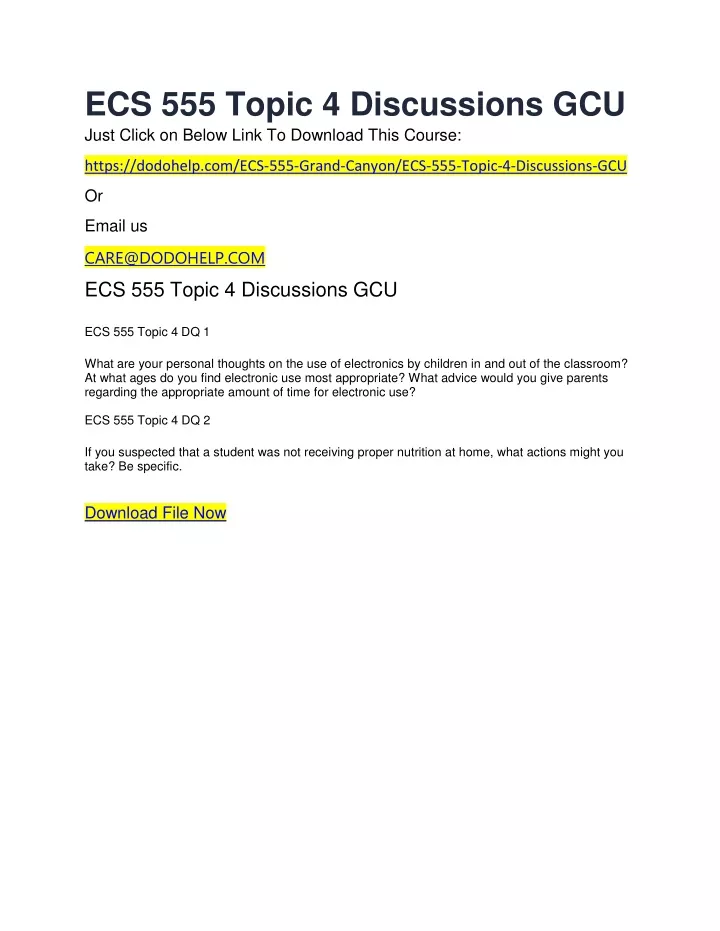 ecs 555 topic 4 discussions gcu just click