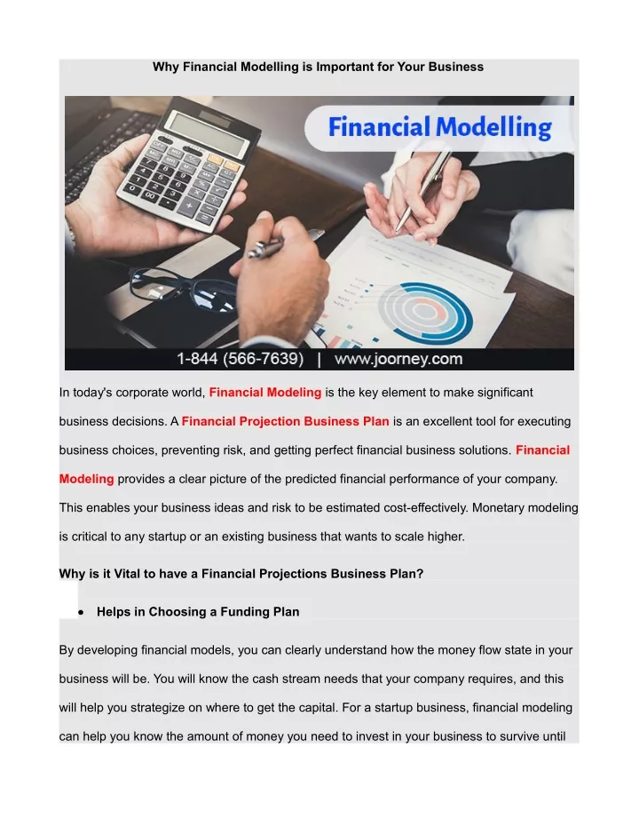 why financial modelling is important for your